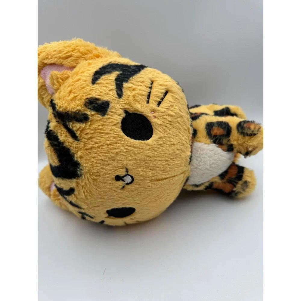 ShopAQI Puni Puni Leopard Tiger Plush Kawaii Big‎ Head Stuffed Animal Yellow